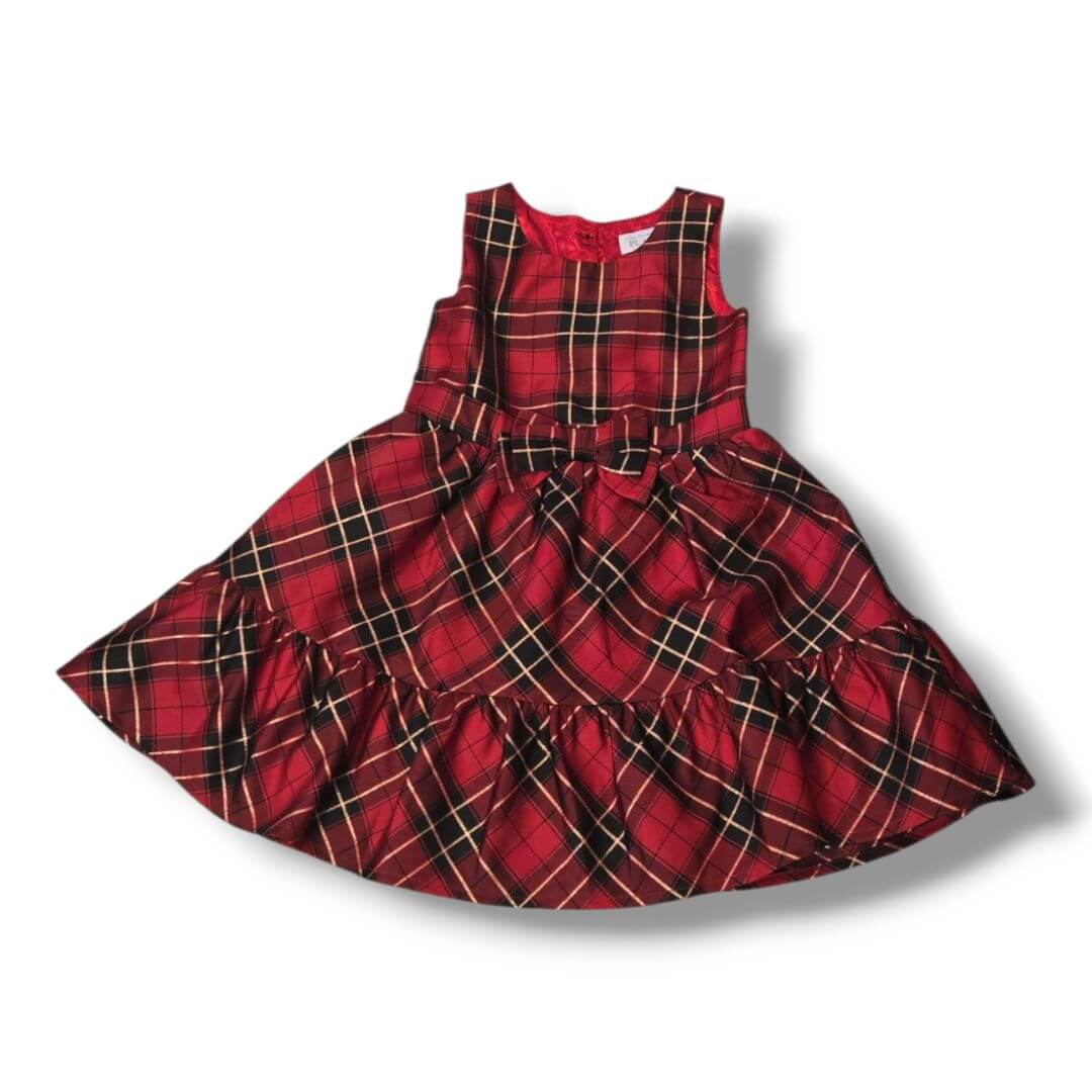 Red & Black plaid with gold accents Children's Place Kids Dresses, 5T