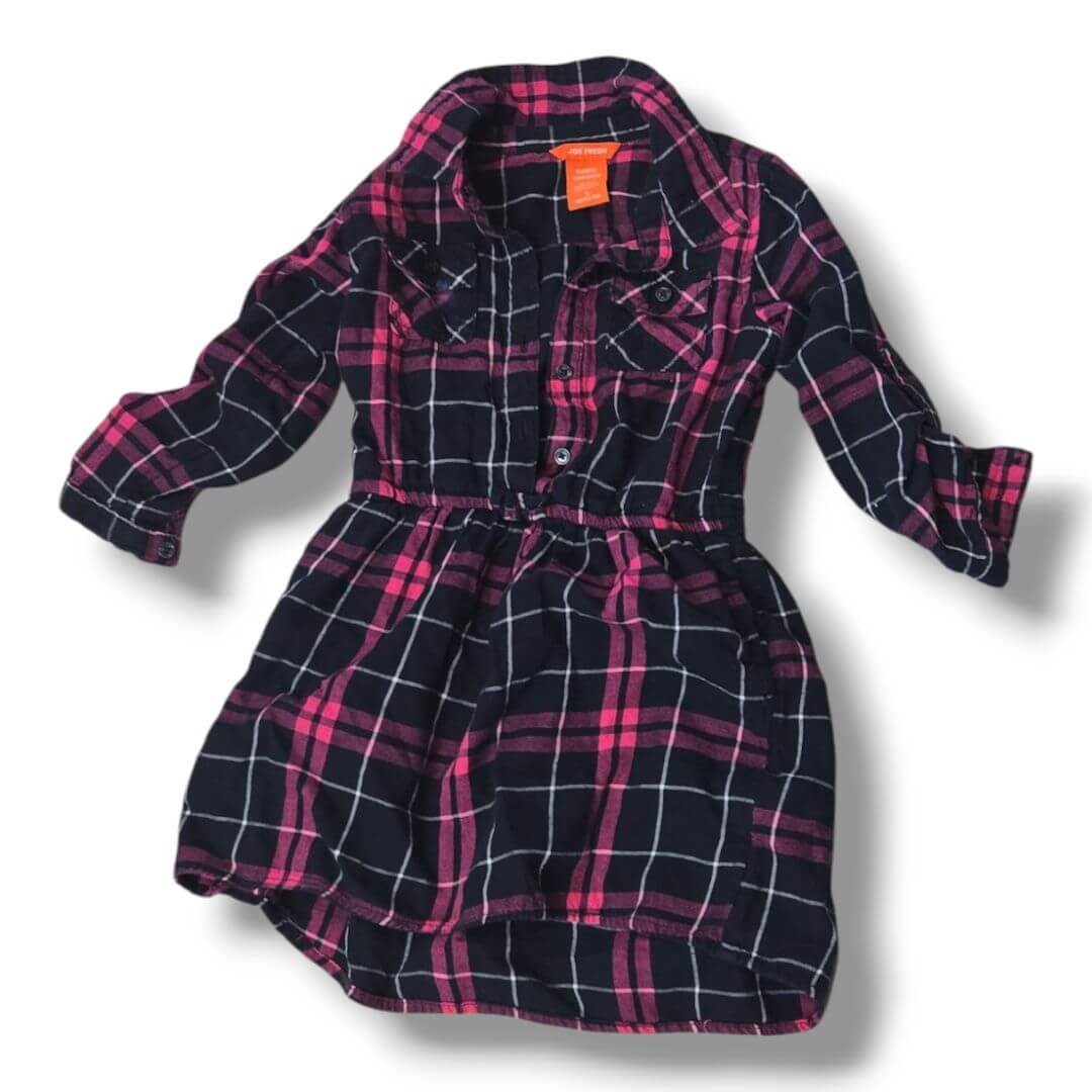 Black & Pink Plaid Joe Fresh Kids Dresses, 5T