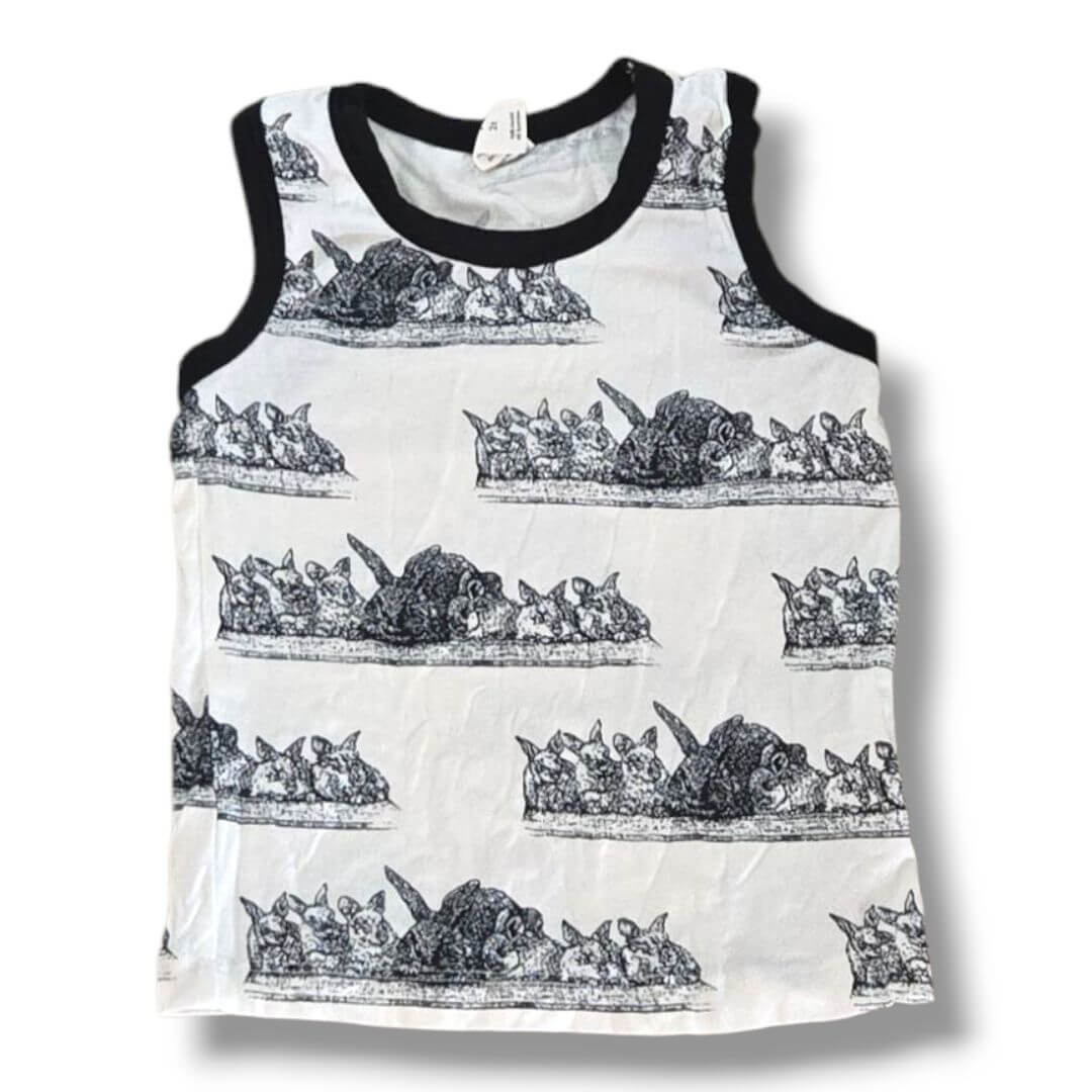White Bunny Kate Quinn Kids Tops, 2T