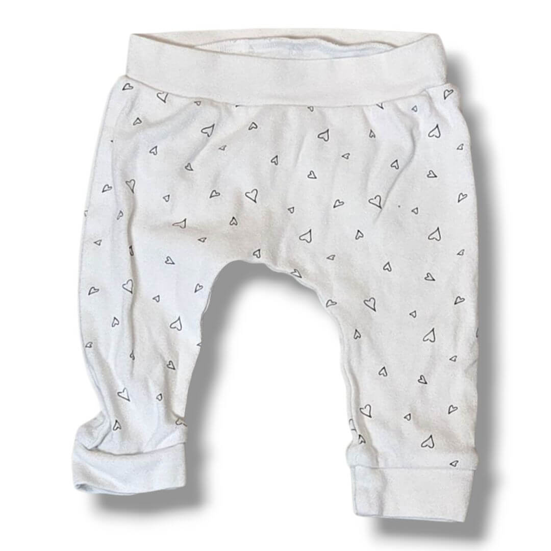White Rae Dunn Kids Bottoms, 3/6M