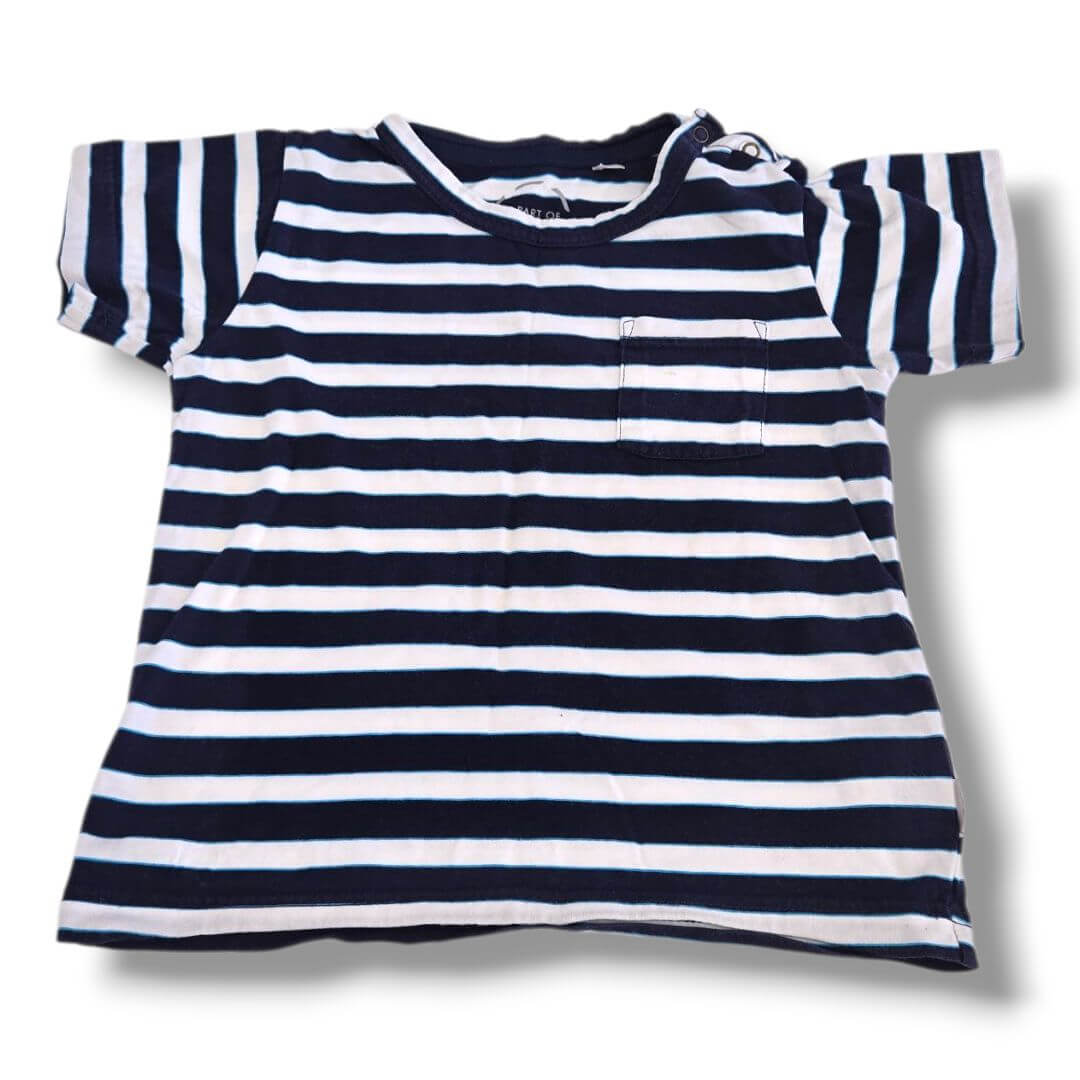 Navy Striped Bonds Kids Tops, 18-24M