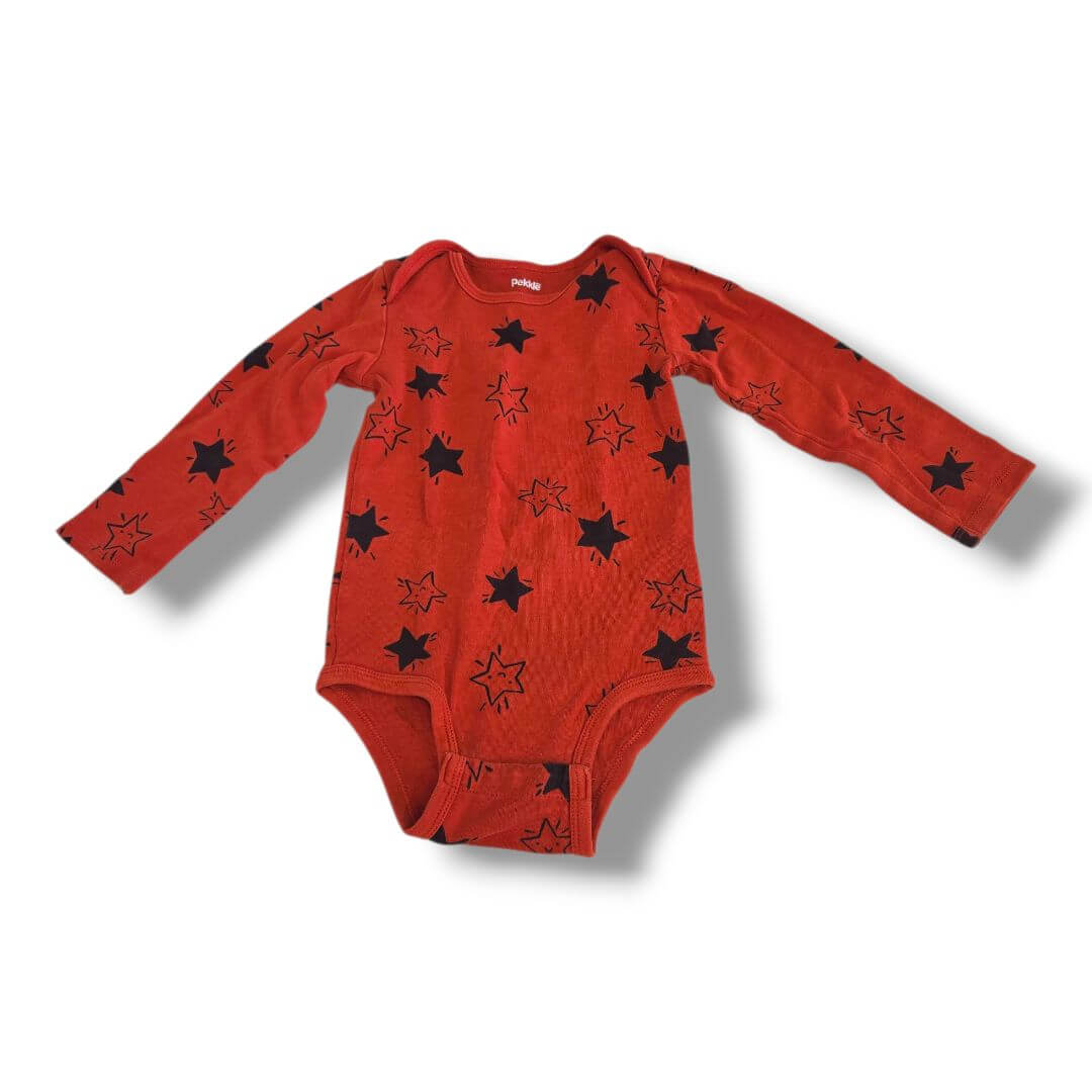 Burnt Orange Pekkle Onesies/BodySuit, 24M