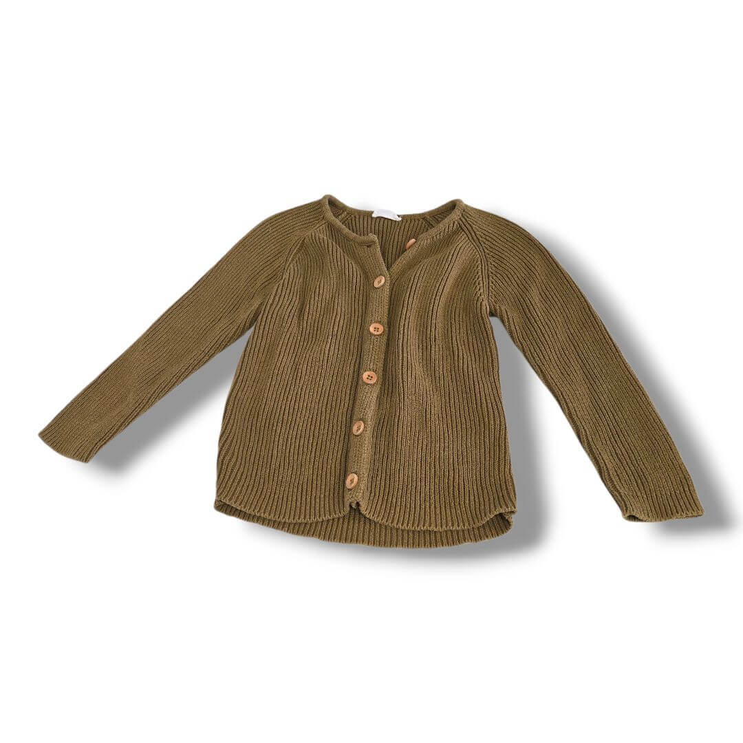 Olive Green Jamie Kay Kids Cardigans, 4T