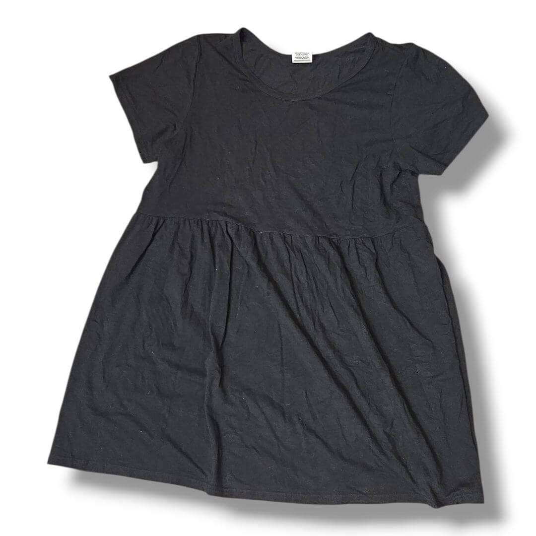 Black Tiny Button Apparel Adult Tops, Large