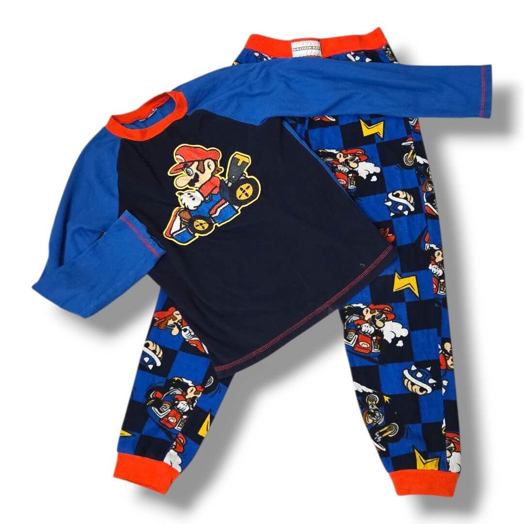 Multi-Color Mario Kart Pajamas, 7/8 years
