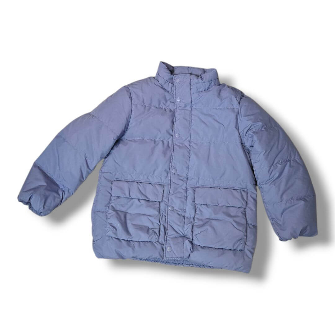 Muted-Blue UNI QLO Outerwear, 7/8 years