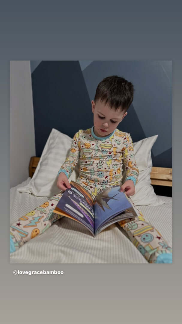 later skater love&grace bamboo Pajamas, 7/8 years