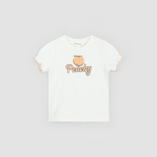 Miles The Label | Peachy Girls' T-Shirt - Pink & Blue Kidz Clothing
