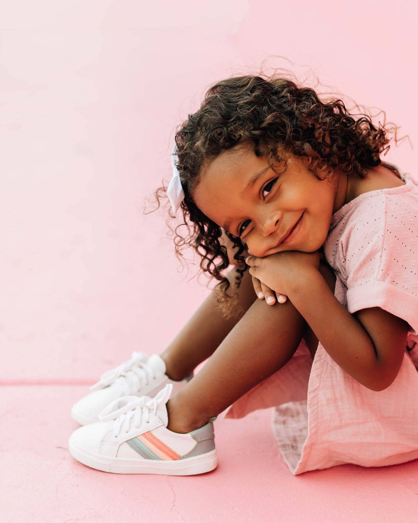 Rainbow - Low Top Sneakers - Pink & Blue Kidz Clothing