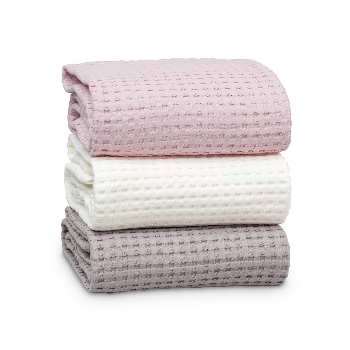 Waffle Blanket - Sand - Pink & Blue Kidz Clothing