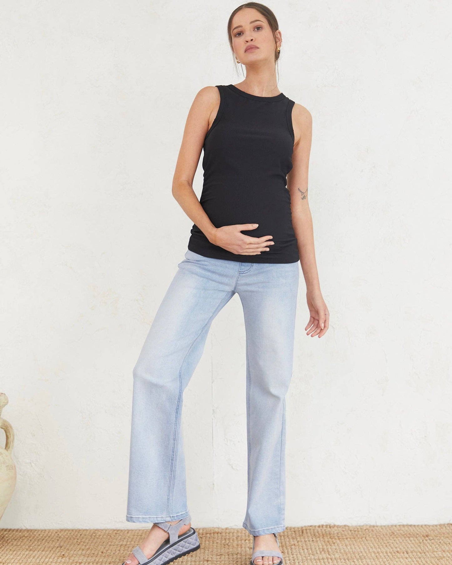 Coming Soon | Straight Leg Overbelly Jeans - Pink & Blue Kidz Clothing