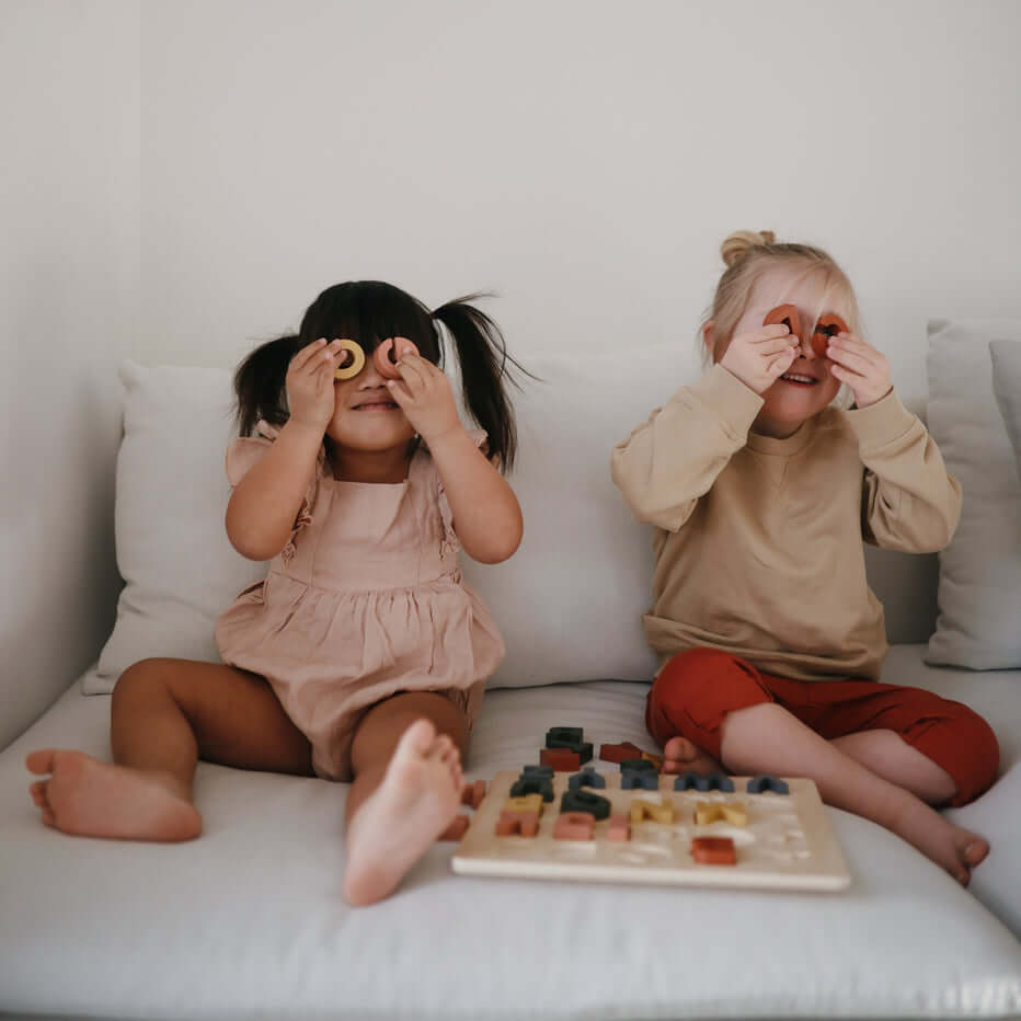 Wooden toys, natural toys,  Wooden Puzzle, Mushie products, kids, playtime