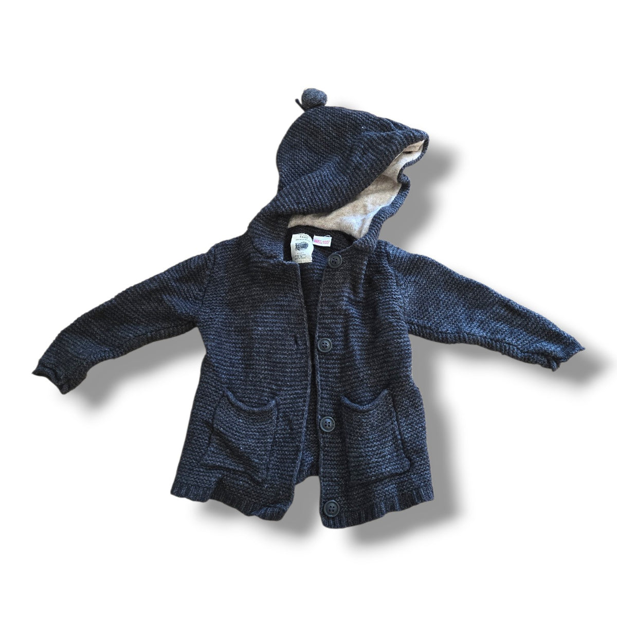 Zara | 9/12M | Knit Charcoal Cardigan | Pre-loved Quality