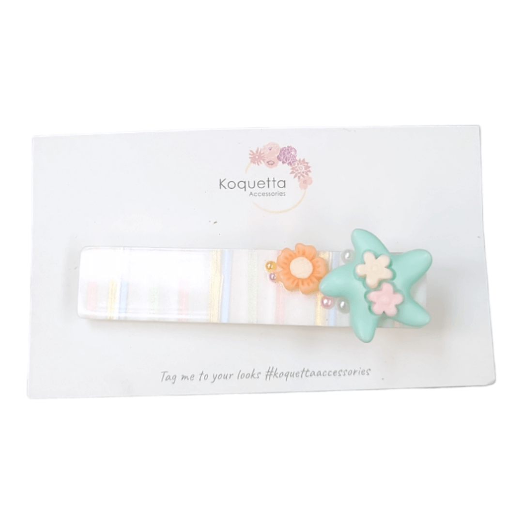 Mermaid Vibes Hair Clip - Pink & Blue Kidz Clothing