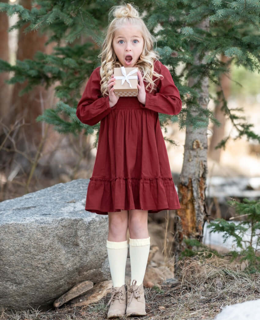 RuffleButts | 3 Pack Knee High Socks | Rosewood,Ivory & Spruce - Pink & Blue Kidz Clothing