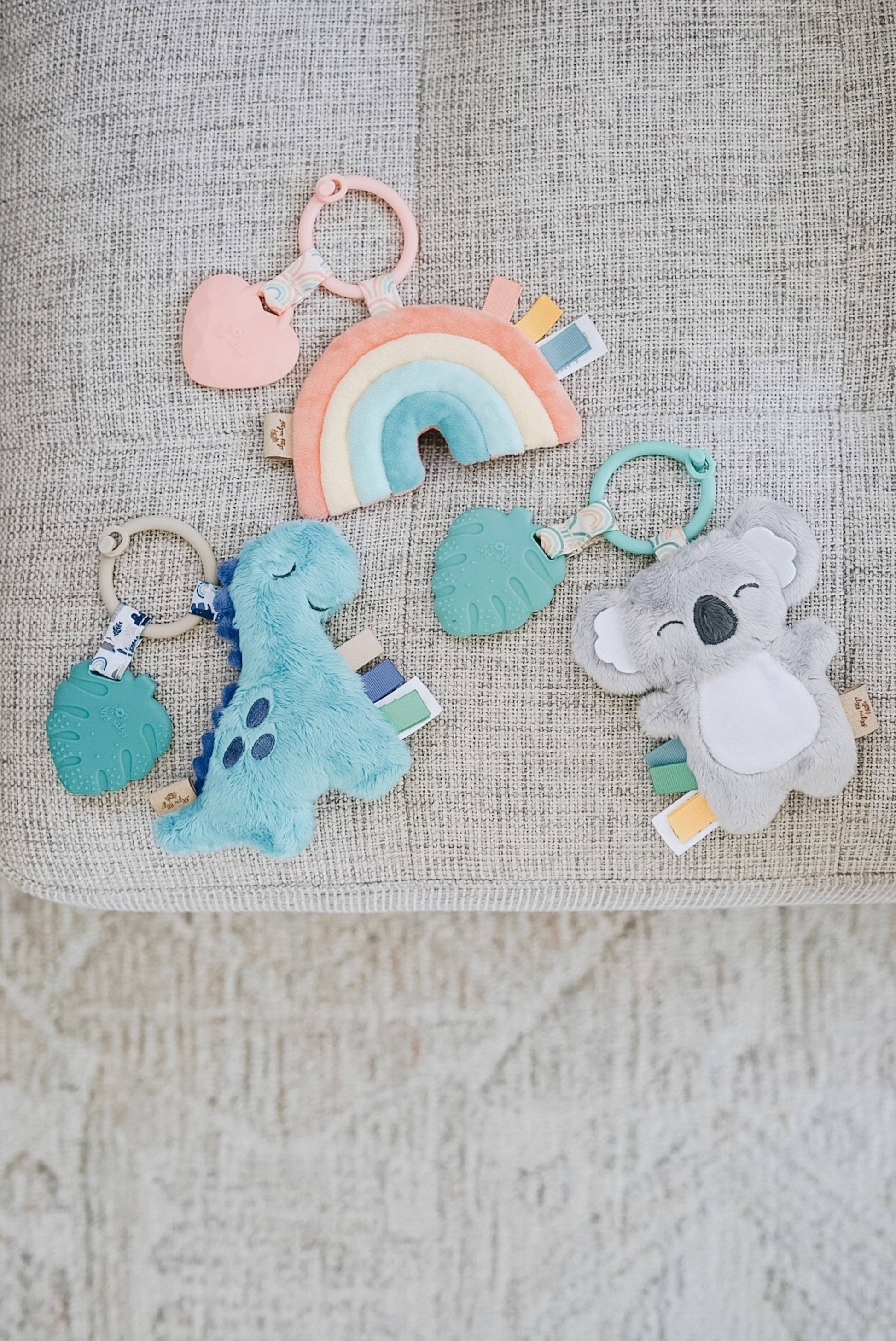 Coming Soon | Itzy Pal™ Plush + Teether - Pink & Blue Kidz Clothing