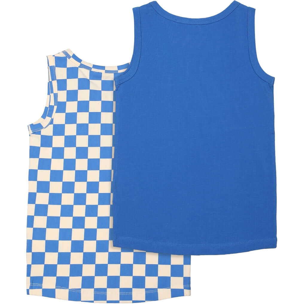 Tank Top 2-Pack - Strong Blue - Pink & Blue Kidz Clothing