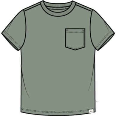 TOP S/S KNIT-GREEN DUSTY