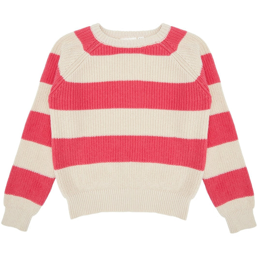 Striped Pullover - Geranium - Pink & Blue Kidz Clothing