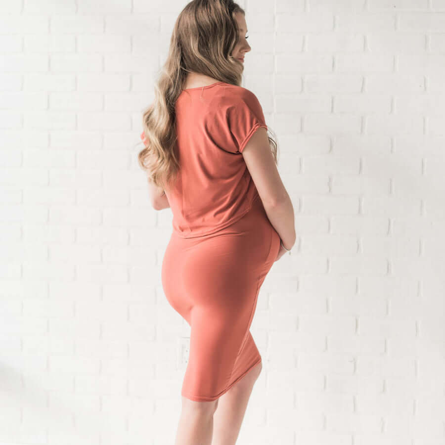 ASHER CROPPED TEE-ROUGE - Pink & Blue Kidz Clothing