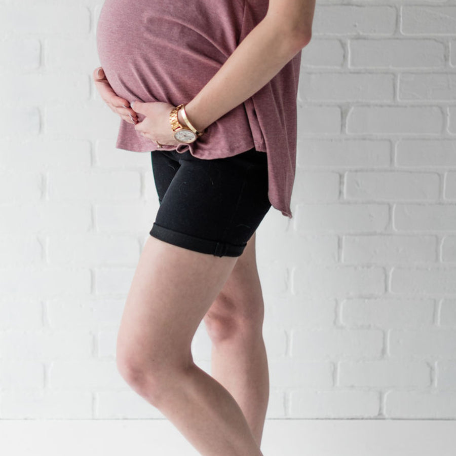 TRIPP MATERNITY SHORTS- BLACK - Pink & Blue Kidz Clothing