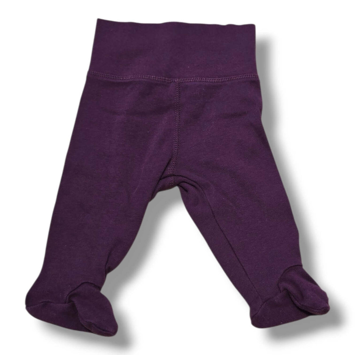 George preloved baby pants 0-3 months in soft purple knit with fold-over waistband.