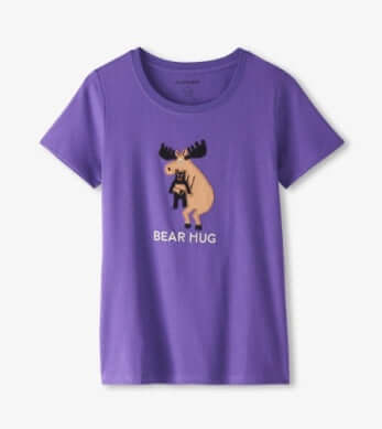 Moose Bear Hug Women's Pajama Tee