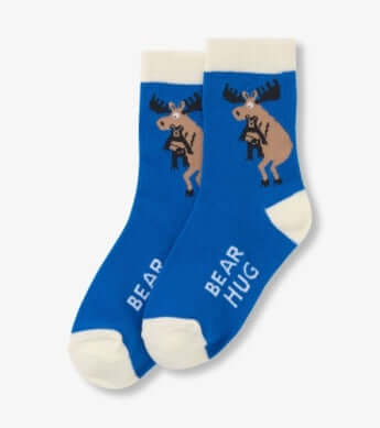 Blue Moose Bear Hug Kids Crew Socks