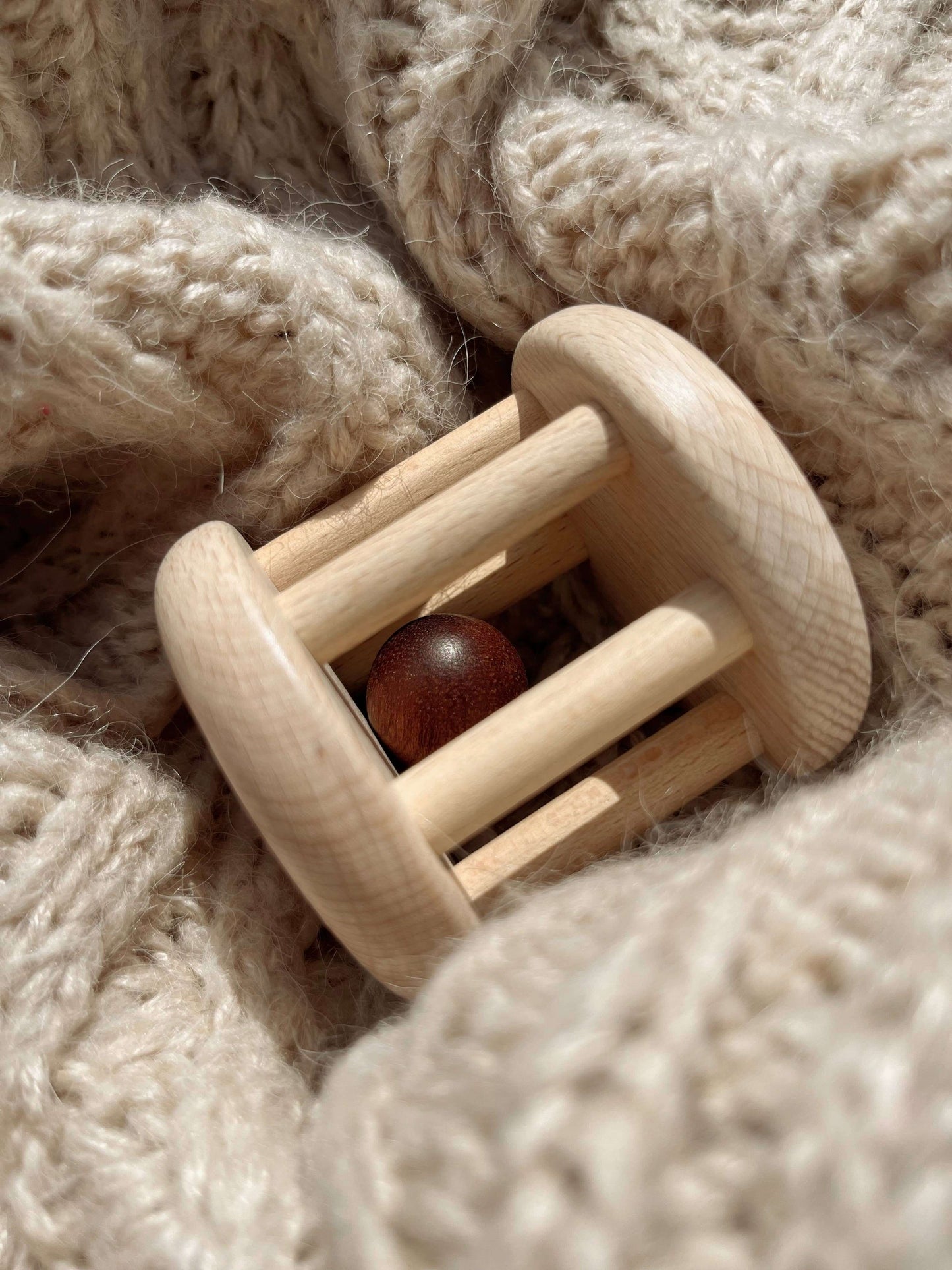 All Wooden Elements - Wooden Baby Bell Cylinder Montessori Musical Toy