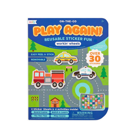 OOLY - Play Again! Mini On-The-Go Activity Kit - Working Wheels - Pink & Blue Kidz Clothing