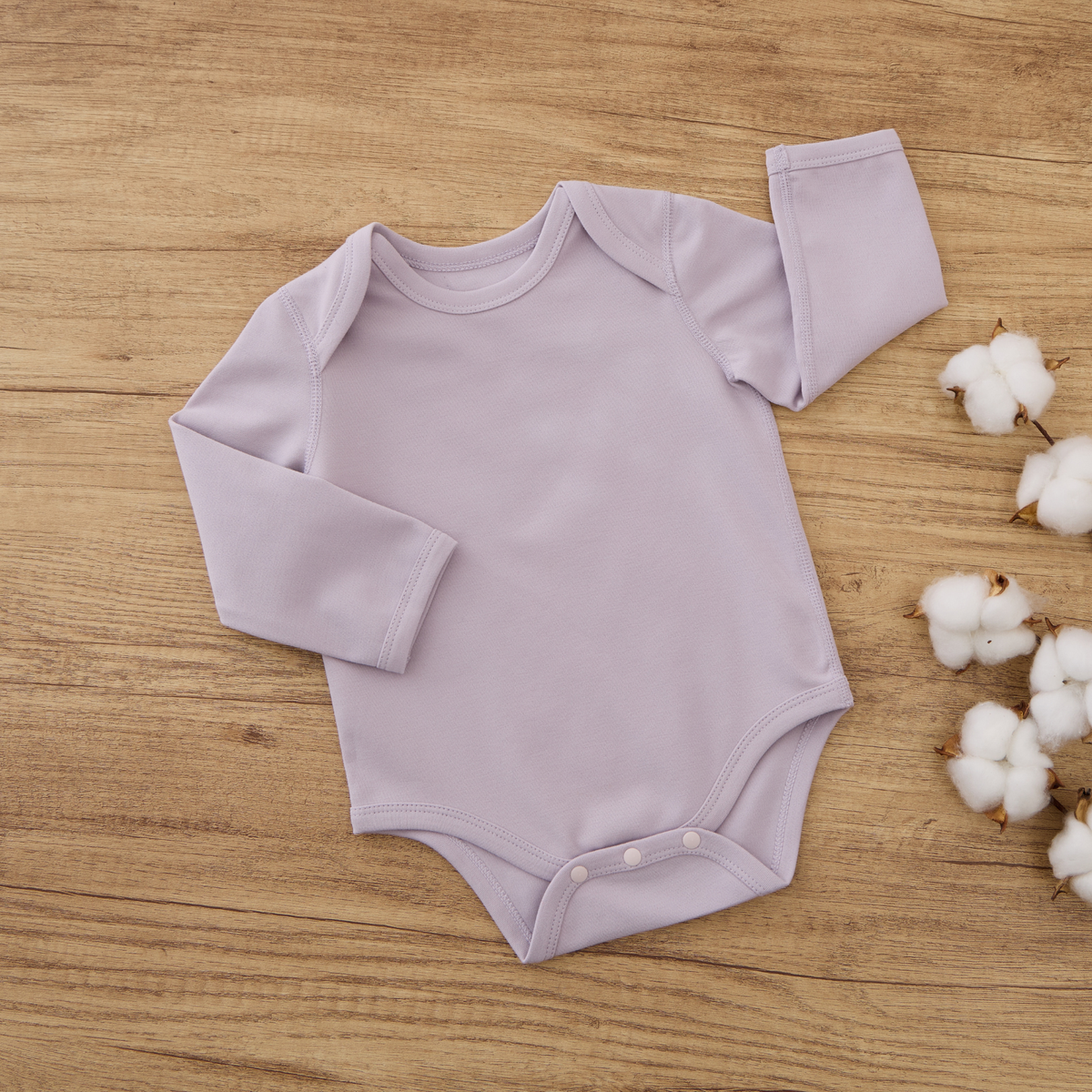 Blara Organic House Long-Sleeve Bodysuit – Purple