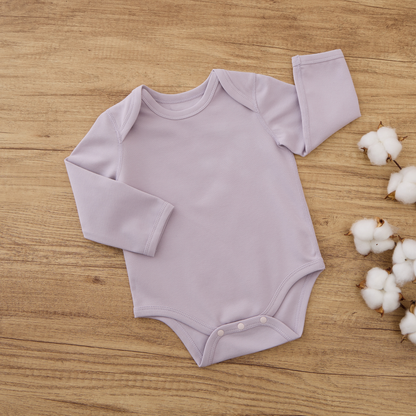 Blara Organic House Long-Sleeve Bodysuit – Purple