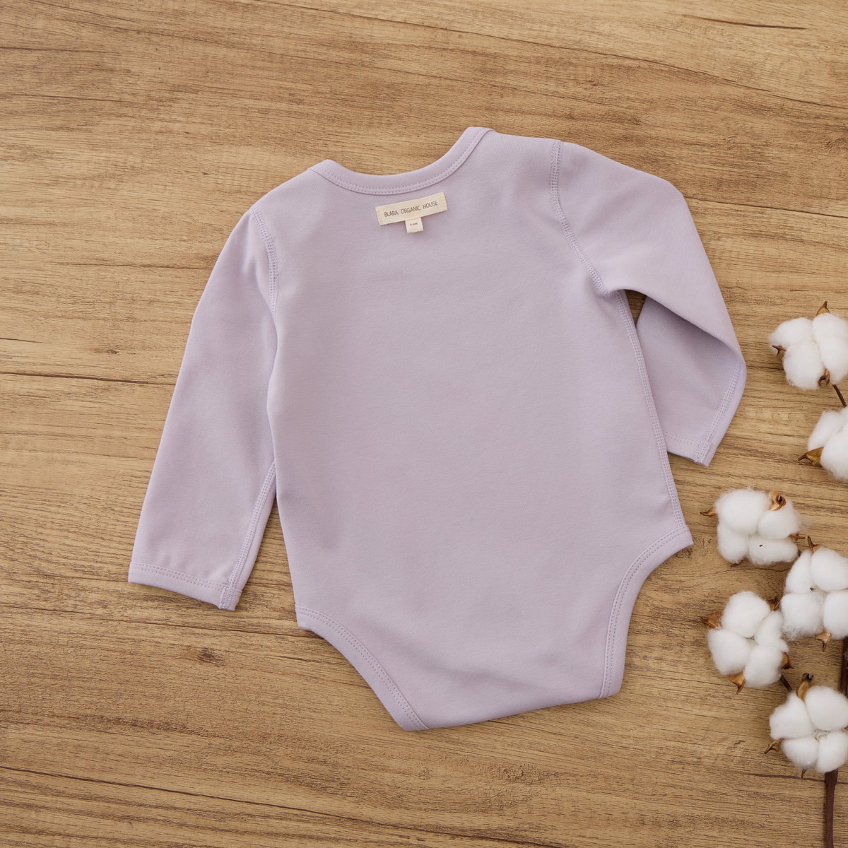 Blara Organic House Long-Sleeve Bodysuit – Purple