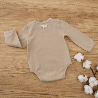 Blara Organic House Long-Sleeve Bodysuit – Khaki
