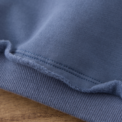 Blara Organic House Raw Hem Sweatshirt – Blue