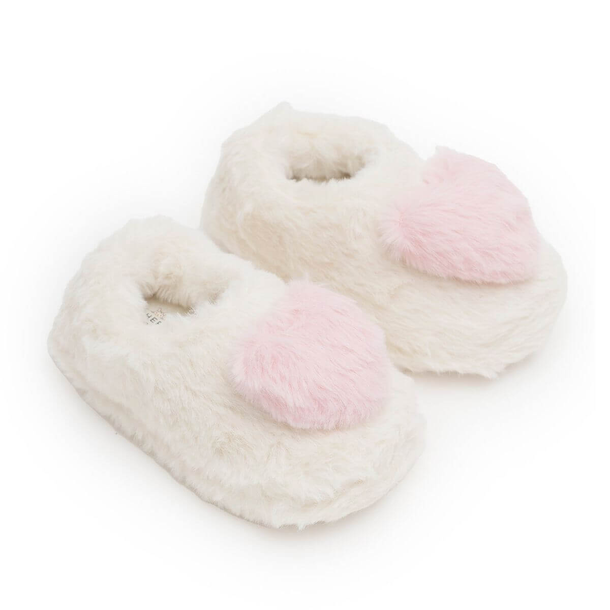 3D Heart Faux Fur Slipper
