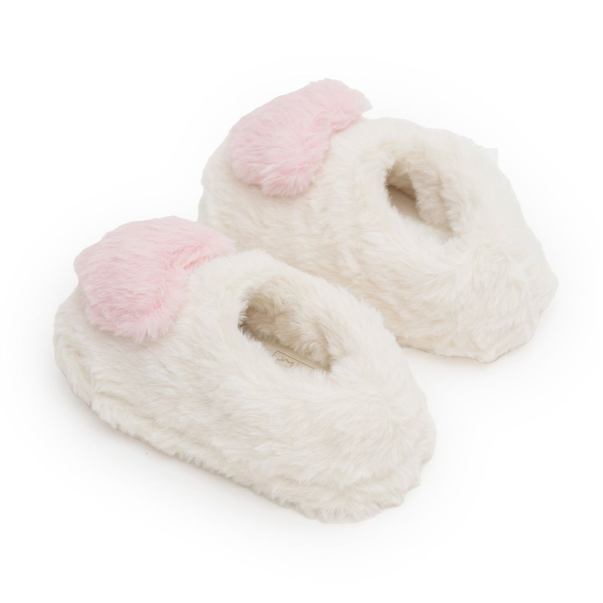 3D Heart Faux Fur Slipper