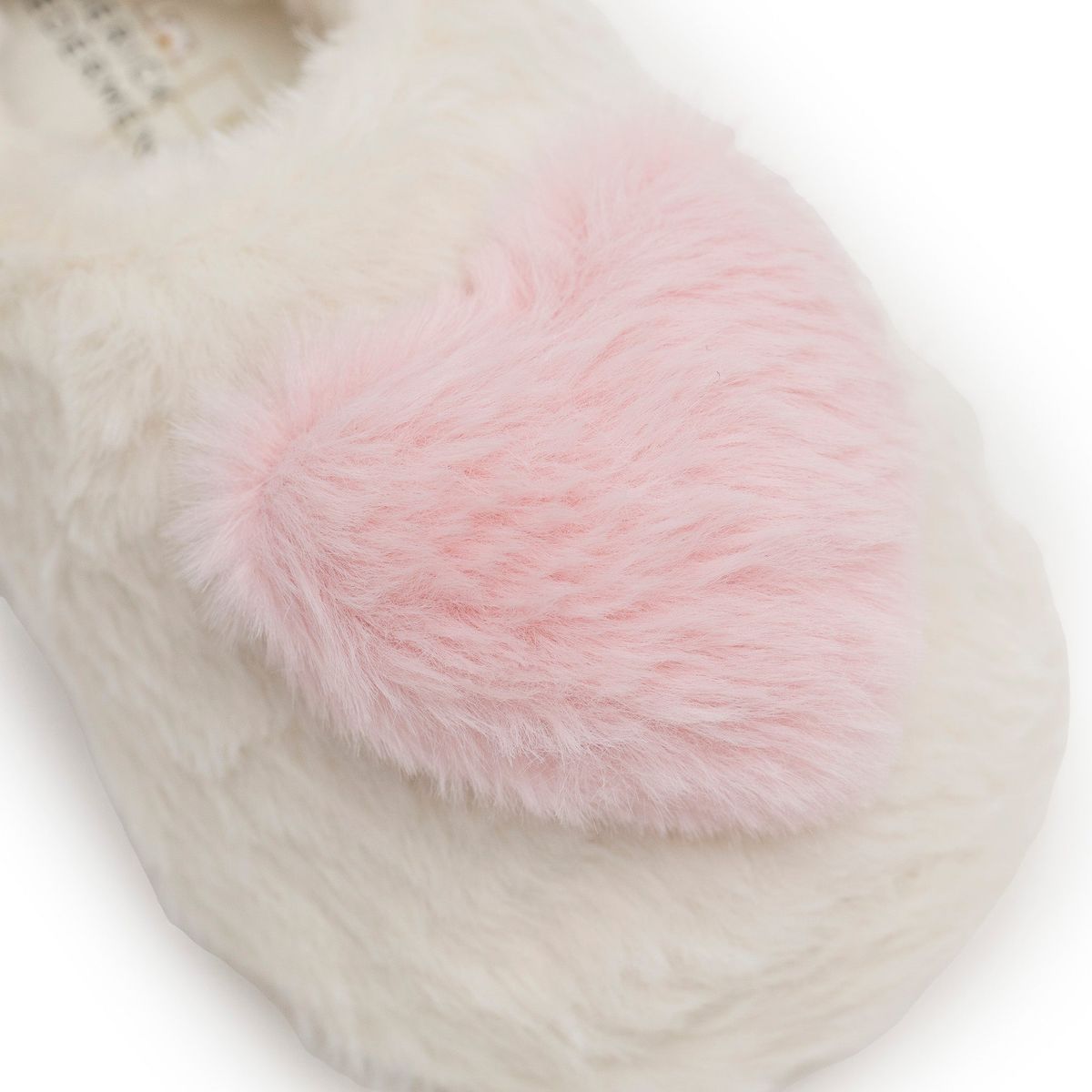 3D Heart Faux Fur Slipper