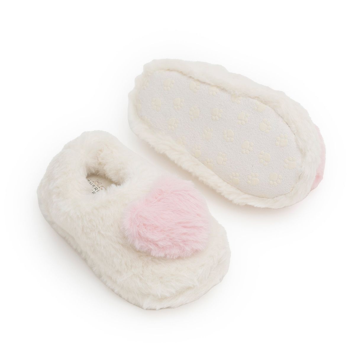 3D Heart Faux Fur Slipper