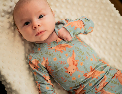 Two-piece bamboo pyjamas – Axolove ♥️ (Axolotl)