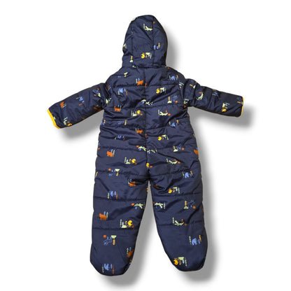 Carter's Woodland Animal Print Snowsuit | 12 Months | Pre-loved Quality