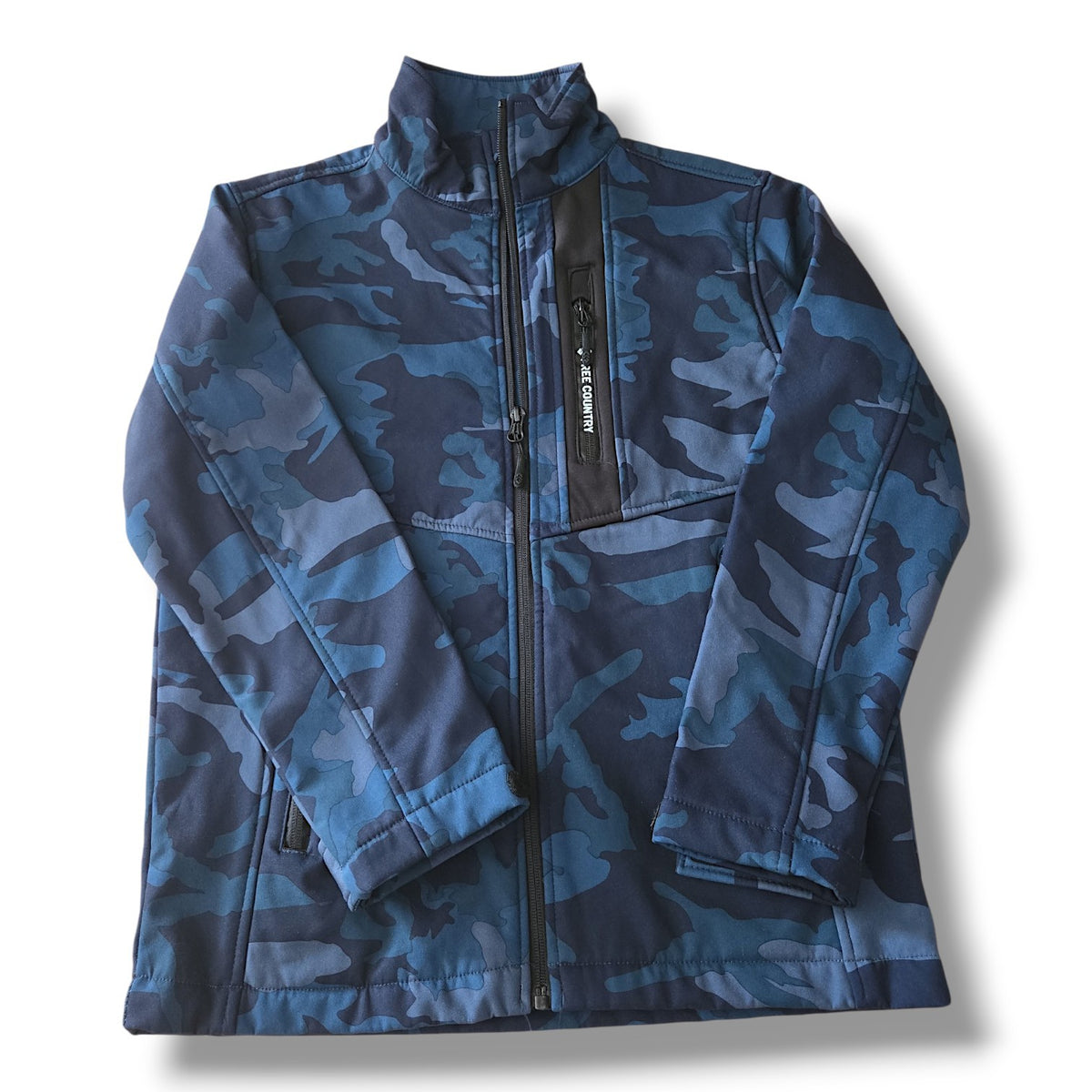 Free Country Boys' Camo Softshell Rain Jacket | Size 10–12 | Pre-loved Quality