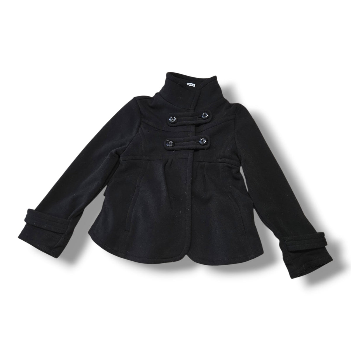 Dollhouse Outerwear Black High Collar Knit Jacket | Size 6X | Pre-loved Quality