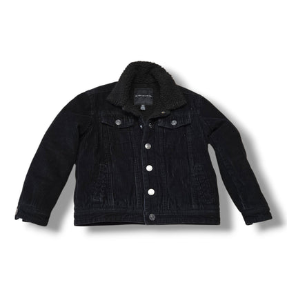 Silver Jeans Co. Black Sherpa-Lined Corduroy Jacket | Size 6 | Pre-loved Quality