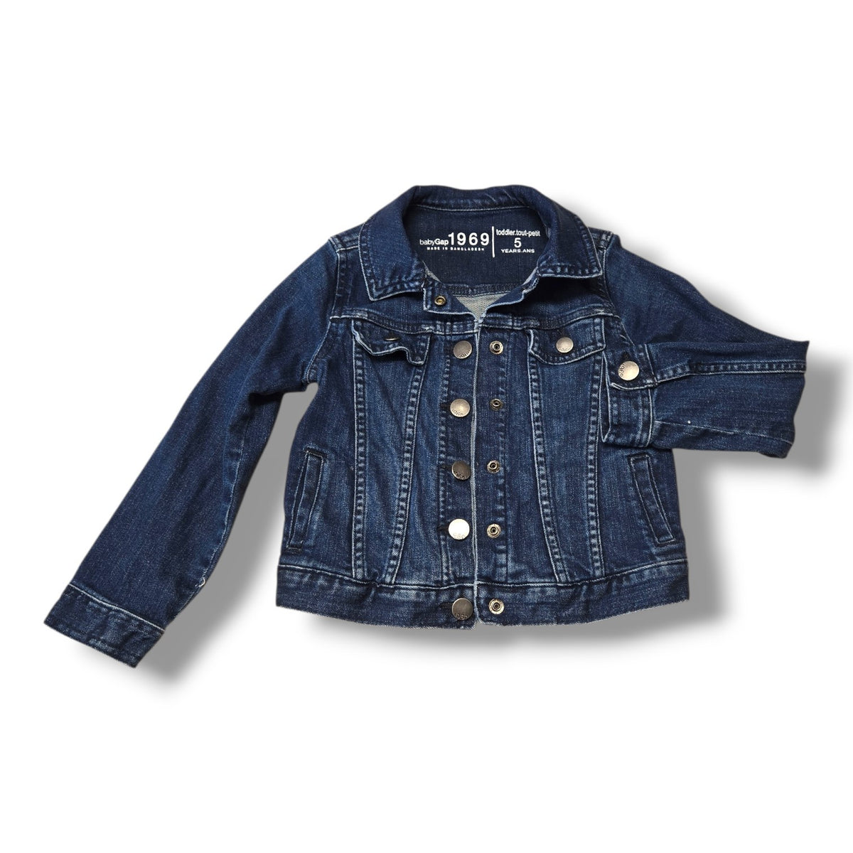 Gap 1969 Dark Blue Denim Jean Jacket | 5T | Pre-loved Quality