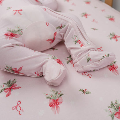 Coming Soon | Belan.J | Footled Zipper Sleeper - Pink Bows