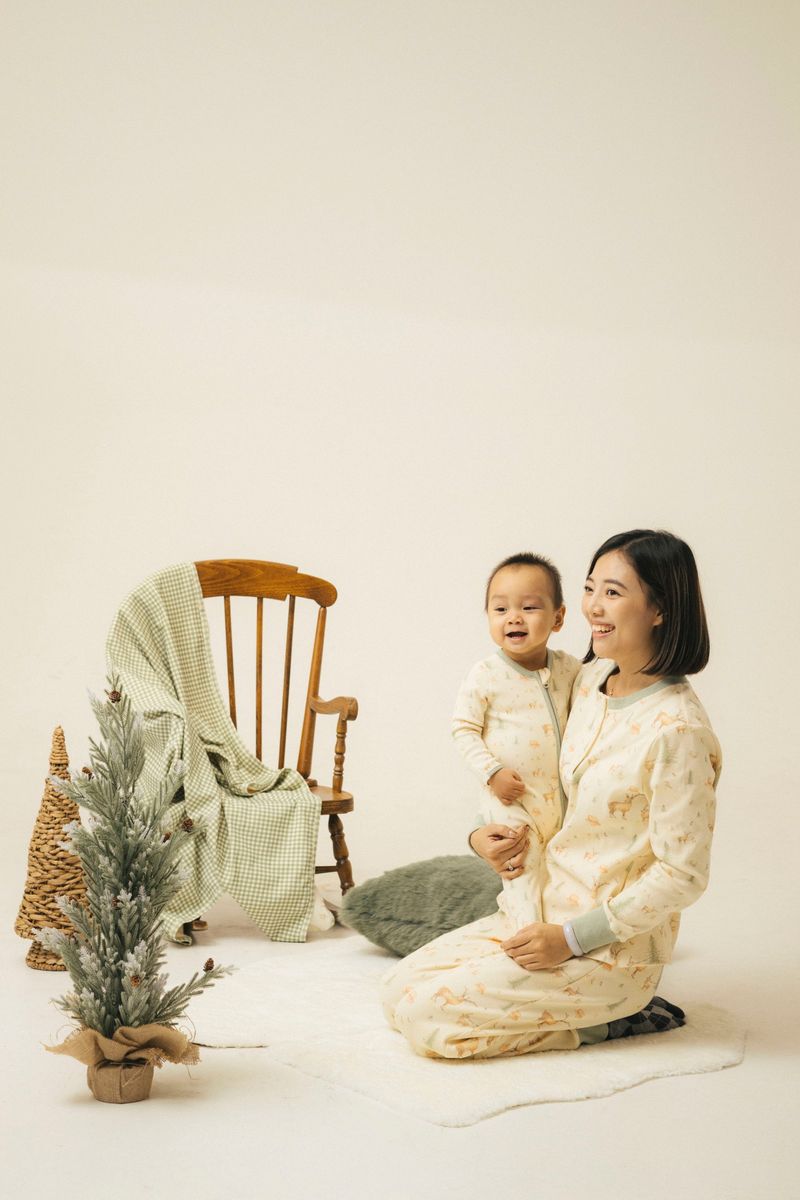 Blara Organic House | Long-sleeve Ribbed Footie Romper