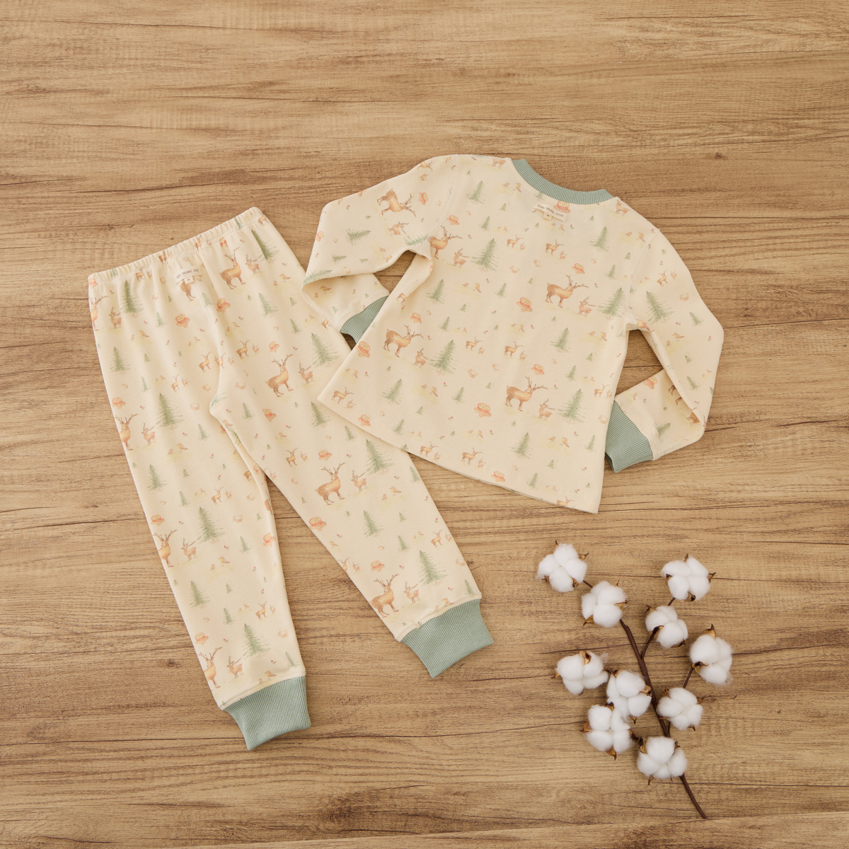 Blara Organic House | Ribbed Henley Pajama Set