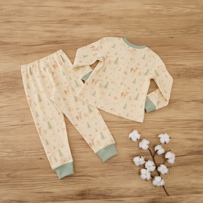 Blara Organic House | Ribbed Henley Pajama Set
