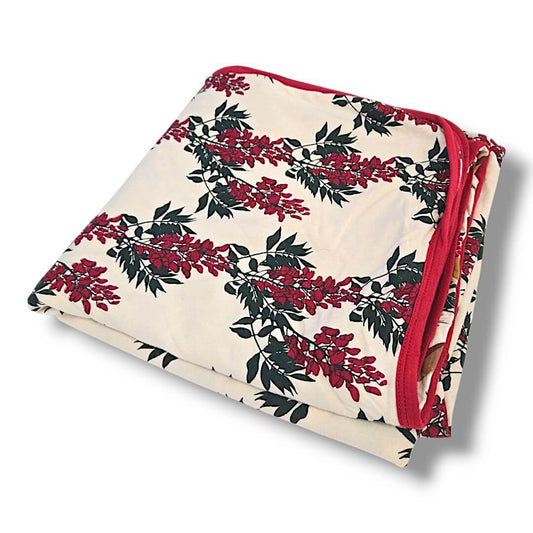 Holiday Pine + Winterberry Kate Quinn Blankets, 42"x42"